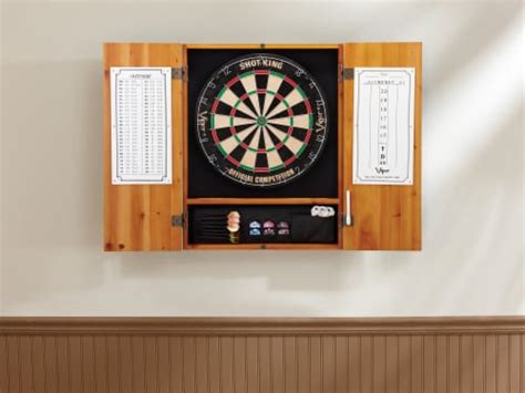 viper metropolitan steel dartboard and cabinet combo|Viper Metropolitan Oak Steel Tip Dartboard Cabinet .